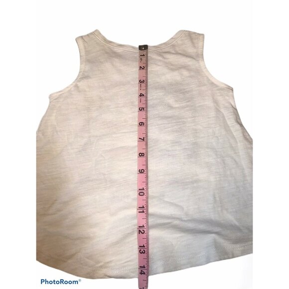 Old Navy Girl's Size 3T Tank Top Sleeveless Wild And Free Flag Graphic White New - Picture 10 of 10